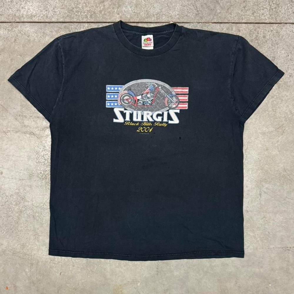 Fourth of July America Sturgis Vintage Y2K Motorcycle Biker Shirt  Sz Large